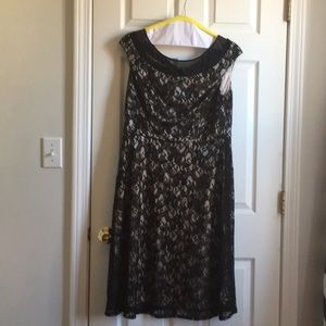Black and Tan lace dress